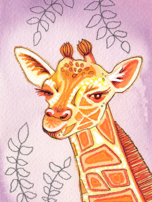 Watercolor Giraffe