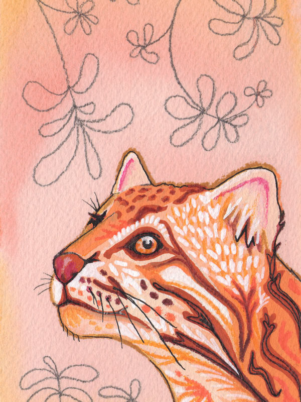 Watercolor Ocelot